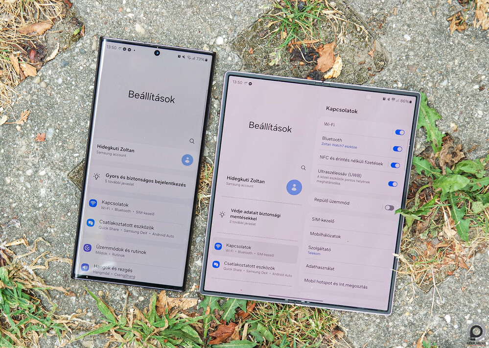 Jóval világosabb a Z Fold6 panelje, mint a Galaxy S23-é
