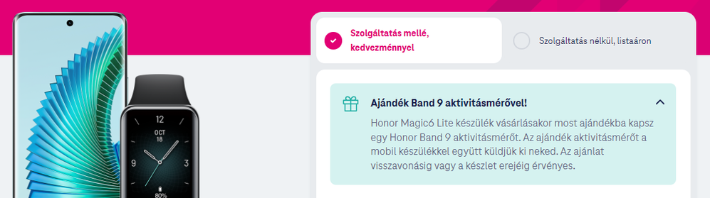 Az ajánlat akkor is érvényes, ha szolgáltatást nem kívánunk vásárolni az eszközök mellé.